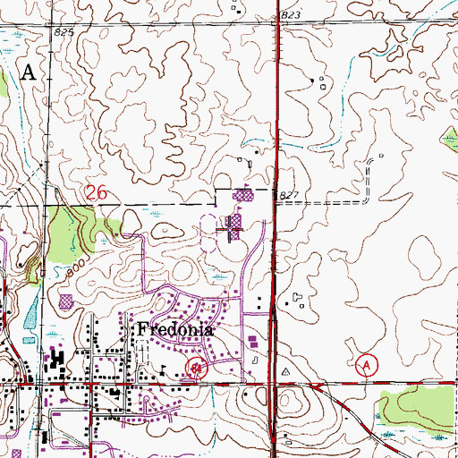 Topographic Map of Wisconsin Virtual Academy, WI