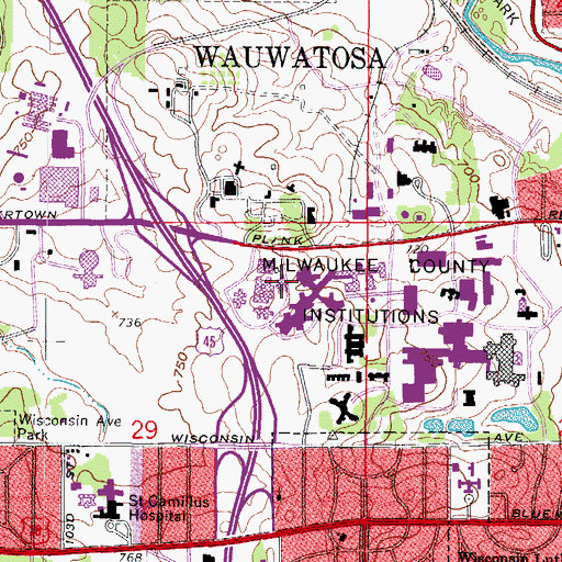 Topographic Map of Passage Middle School, WI