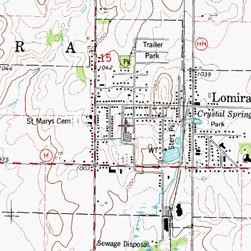 Topographic Map of Lomira Elementary School, WI