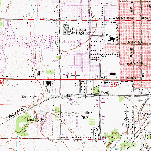 Topographic Map of Academy of Cosmetology, WI