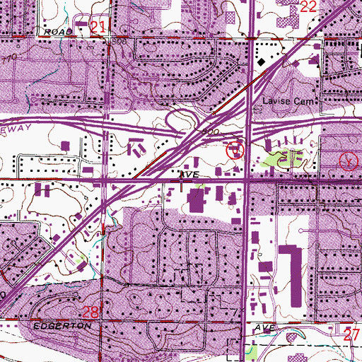 Topographic Map of Regency Beauty Institute Greenfield, WI