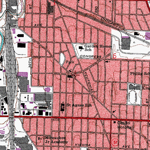 Topographic Map of CEO Leadership Academy, WI