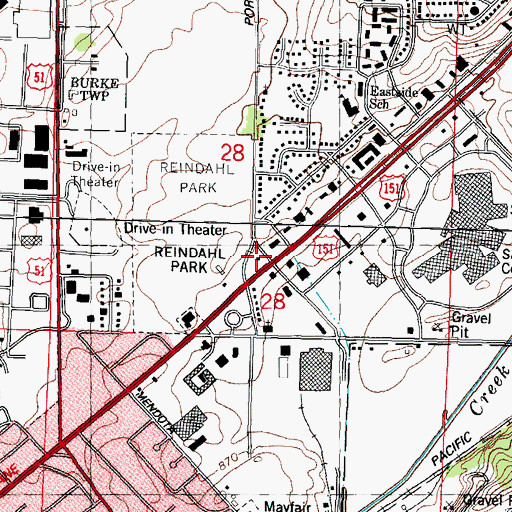 Topographic Map of Madison Baptist Academy, WI