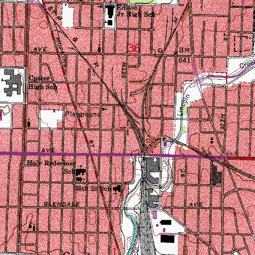 Topographic Map of Holy Redeemer Christian Academy, WI