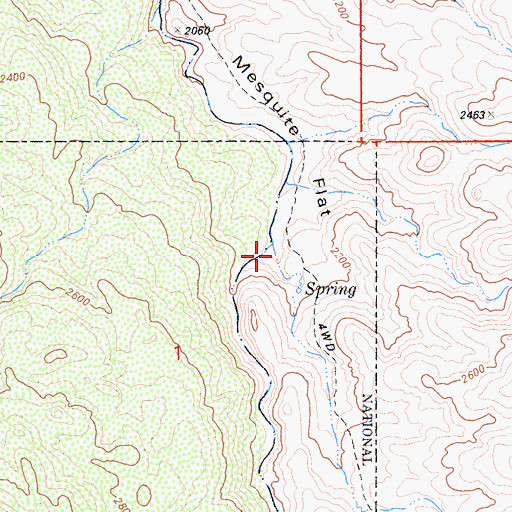 Topographic Map of Potrero Canyon, CA