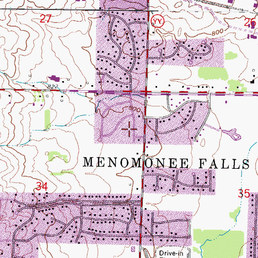 Topographic Map of Pilgrim Lutheran School, WI