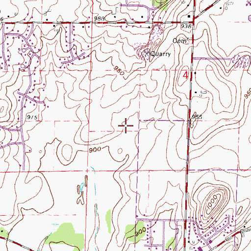 Topographic Map of Taylor Prairie School, WI
