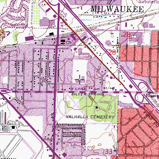 Topographic Map of Bryant Elementary School, WI