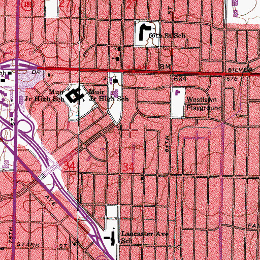 Topographic Map of Kilbourn Elementary School, WI
