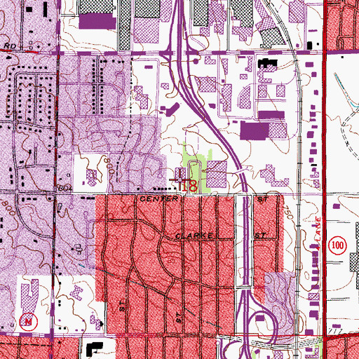 Topographic Map of Eisenhower Elementary School, WI