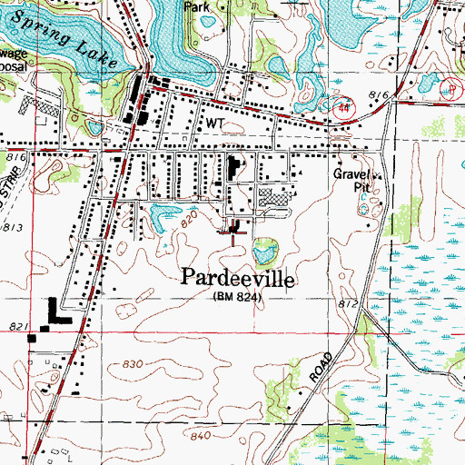 Topographic Map of Saint John's Lutheran School, WI