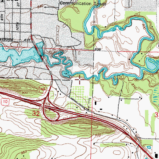 Topographic Map of First Baptist Christian School, WI
