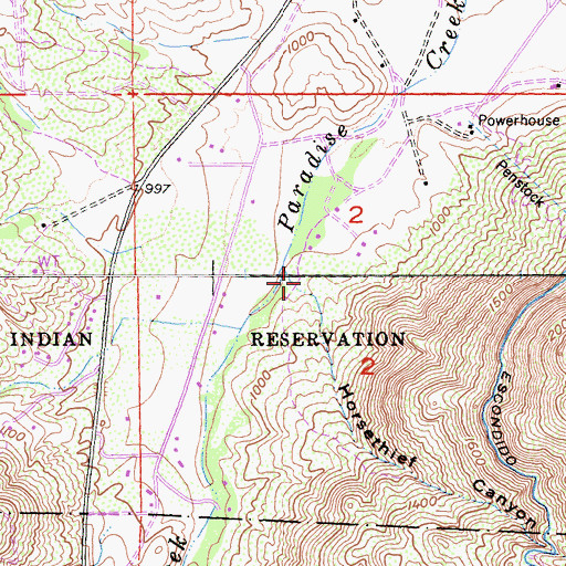 Topographic Map of Horsethief Canyon, CA