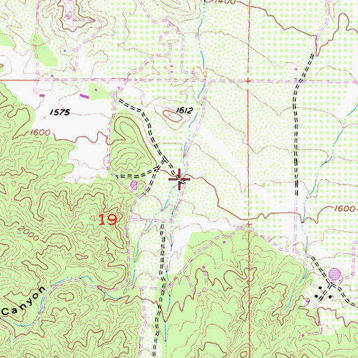 Topographic Map of Horsethief Canyon, CA