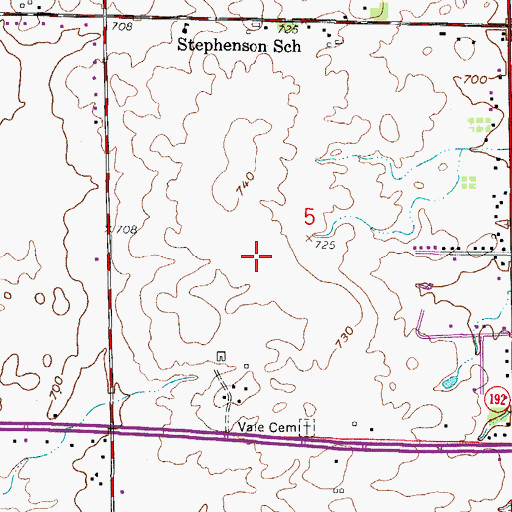 Topographic Map of Nash Elementary School, WI