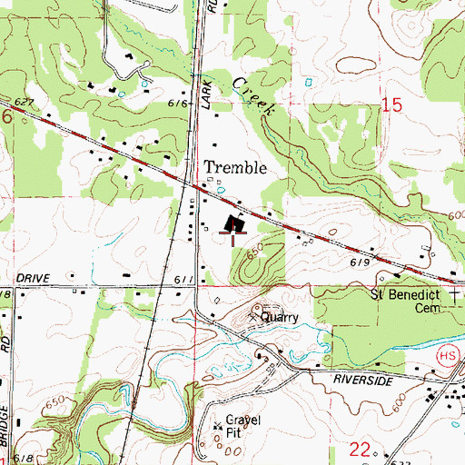 Topographic Map of Suamico Elementary School, WI