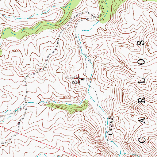 Topographic Map of Cactus Well, AZ