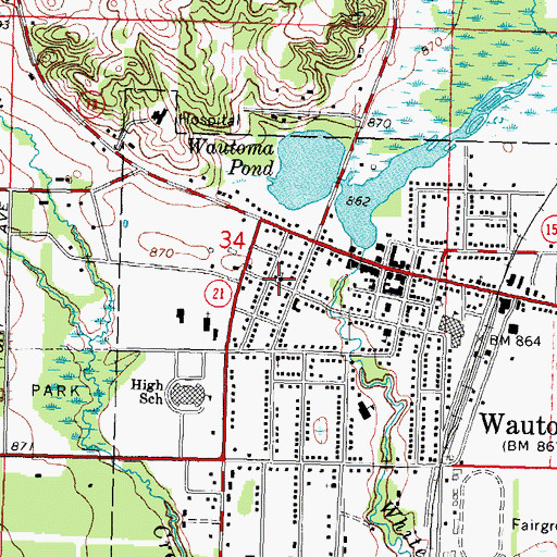 Topographic Map of Faith Christian Academy, WI