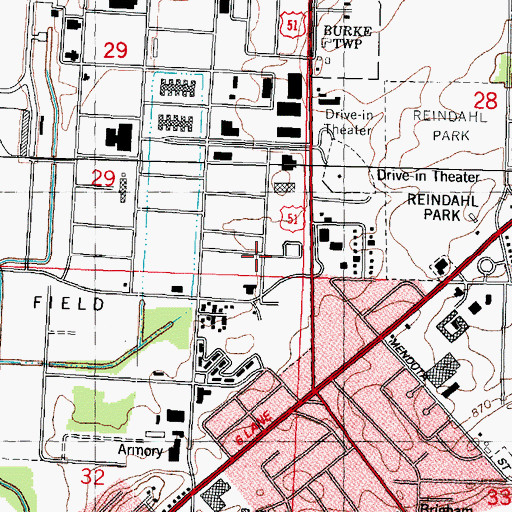Topographic Map of Madison Area Technical College, WI