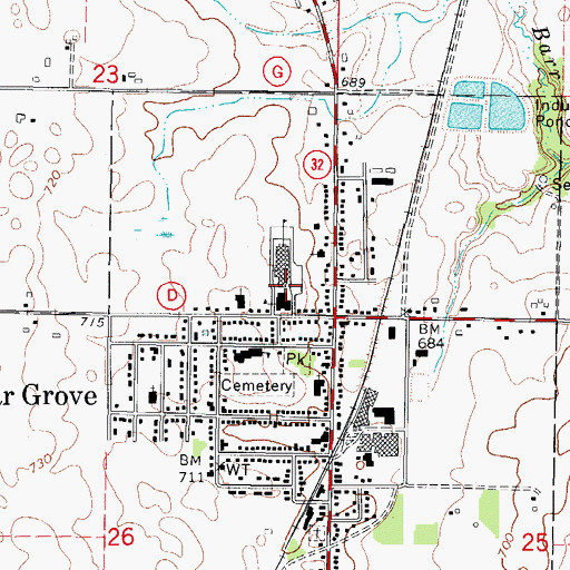 Topographic Map of Cedar Grove - Belgium Middle School, WI