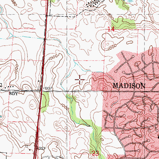 Topographic Map of High Point Christian School, WI