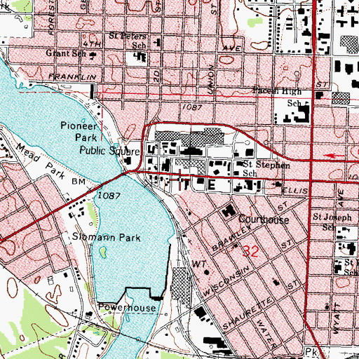 Topographic Map of Charles F Fernandez Center for Alternative Learning, WI