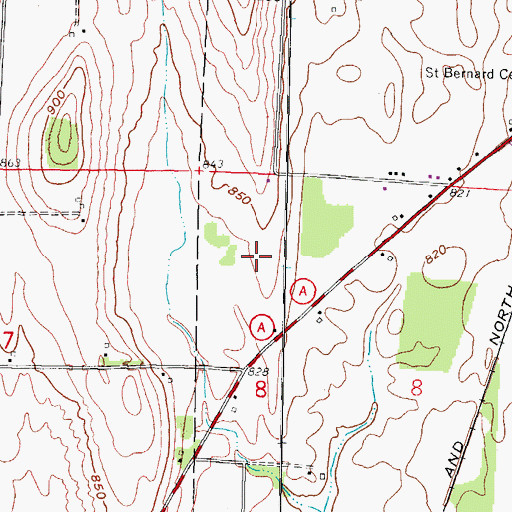 Topographic Map of Calvary Baptist Christian School, WI