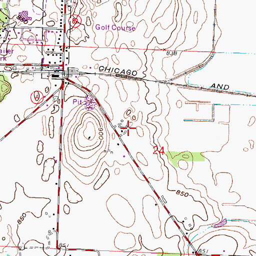 Topographic Map of Saint Paul Evangelical Lutheran School, WI