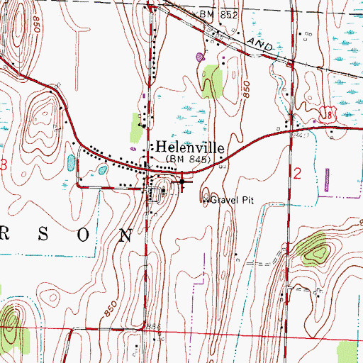 Topographic Map of Saint Peters Lutheran School, WI