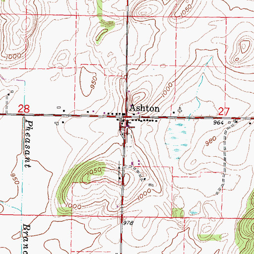Topographic Map of Saint Peter Catholic School, WI