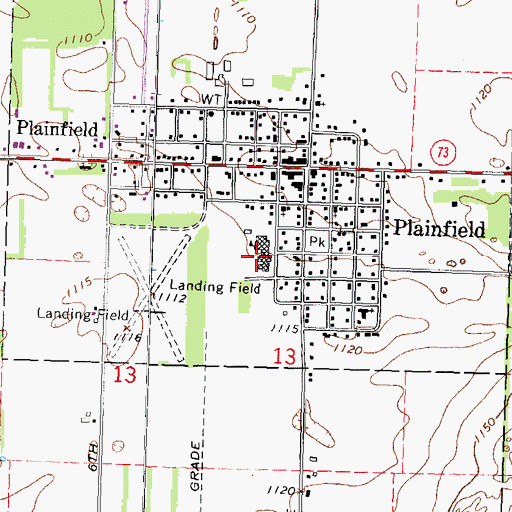 Topographic Map of Tri - County Middle School, WI