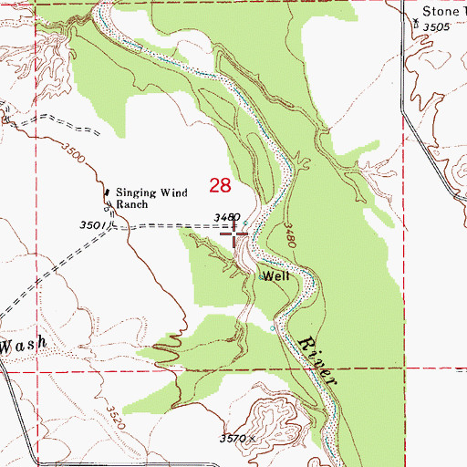 Topographic Map of Cadillac Wash, AZ
