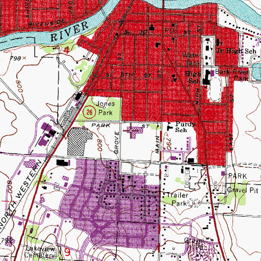 Topographic Map of Fort Atkinson 4K School, WI