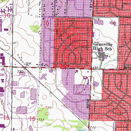 Topographic Map of Foster and Williams School High School, WI