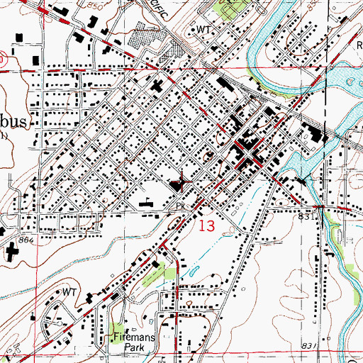 Topographic Map of Early Childhood Family Education Center School, WI