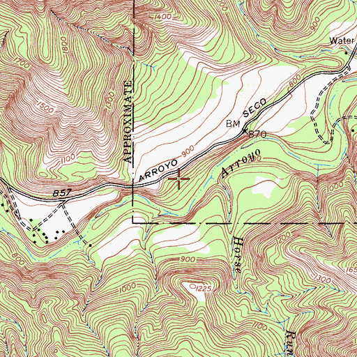 Topographic Map of Horse Run, CA
