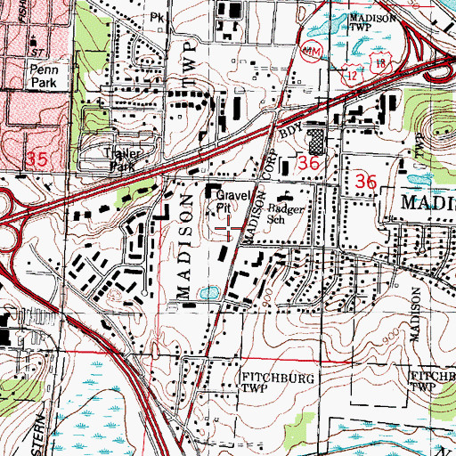 Topographic Map of ITT Technical Institute Madison, WI