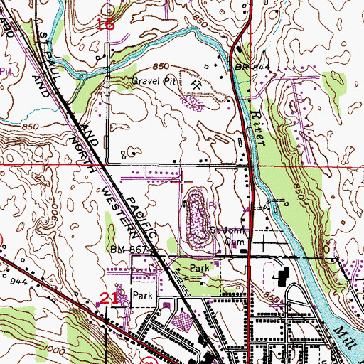 Topographic Map of Faith Christian Academy, WI