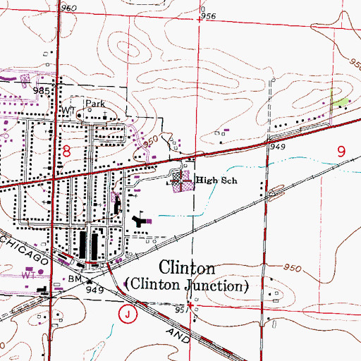 Topographic Map of Power Charter School, WI