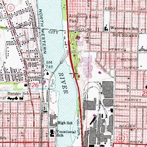 Topographic Map of Eclipse Center Charter School, WI