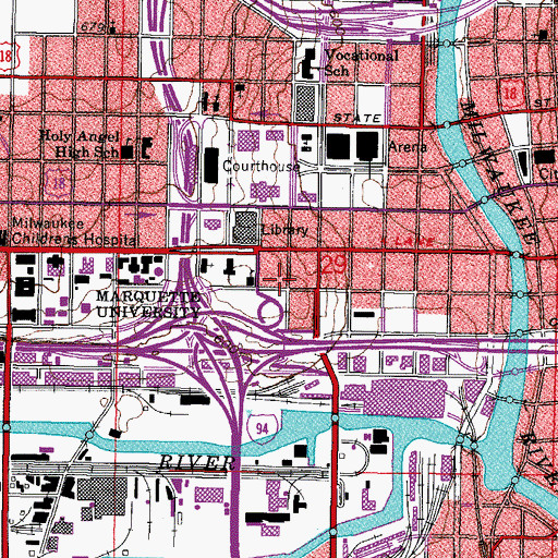 Topographic Map of Institute for Career Empowerment School, WI