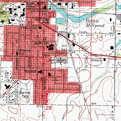Topographic Map of Ripon Exploration and Application Charter School, WI
