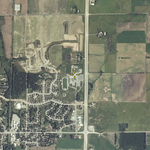 Aerial/Satellite Image of Ozaukee Middle School, WI