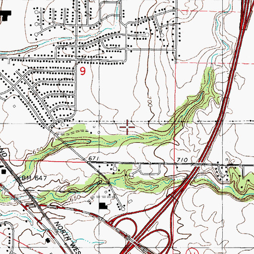 Topographic Map of Northeastern Wisconsin Lutheran High School, WI