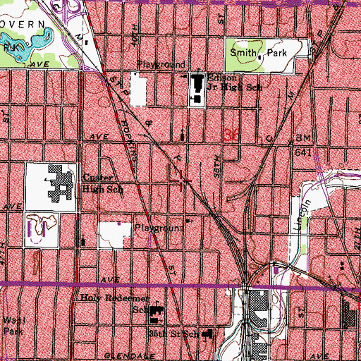 Topographic Map of Nova Middle School, WI