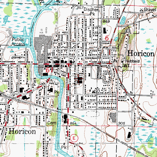 Topographic Map of Van Brunt Elementary School, WI