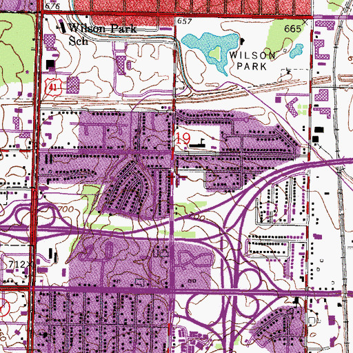 Topographic Map of Lowell Elementary School, WI