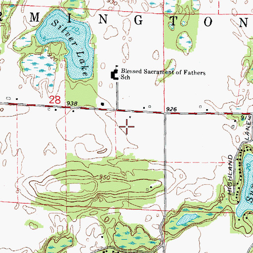 Topographic Map of Tomorrow's Children School, WI