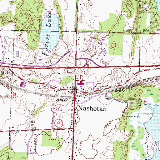 Topographic Map of Country Christian School, WI
