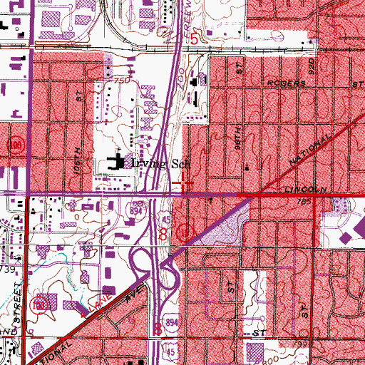 Topographic Map of Lamb of God Lutheran School, WI